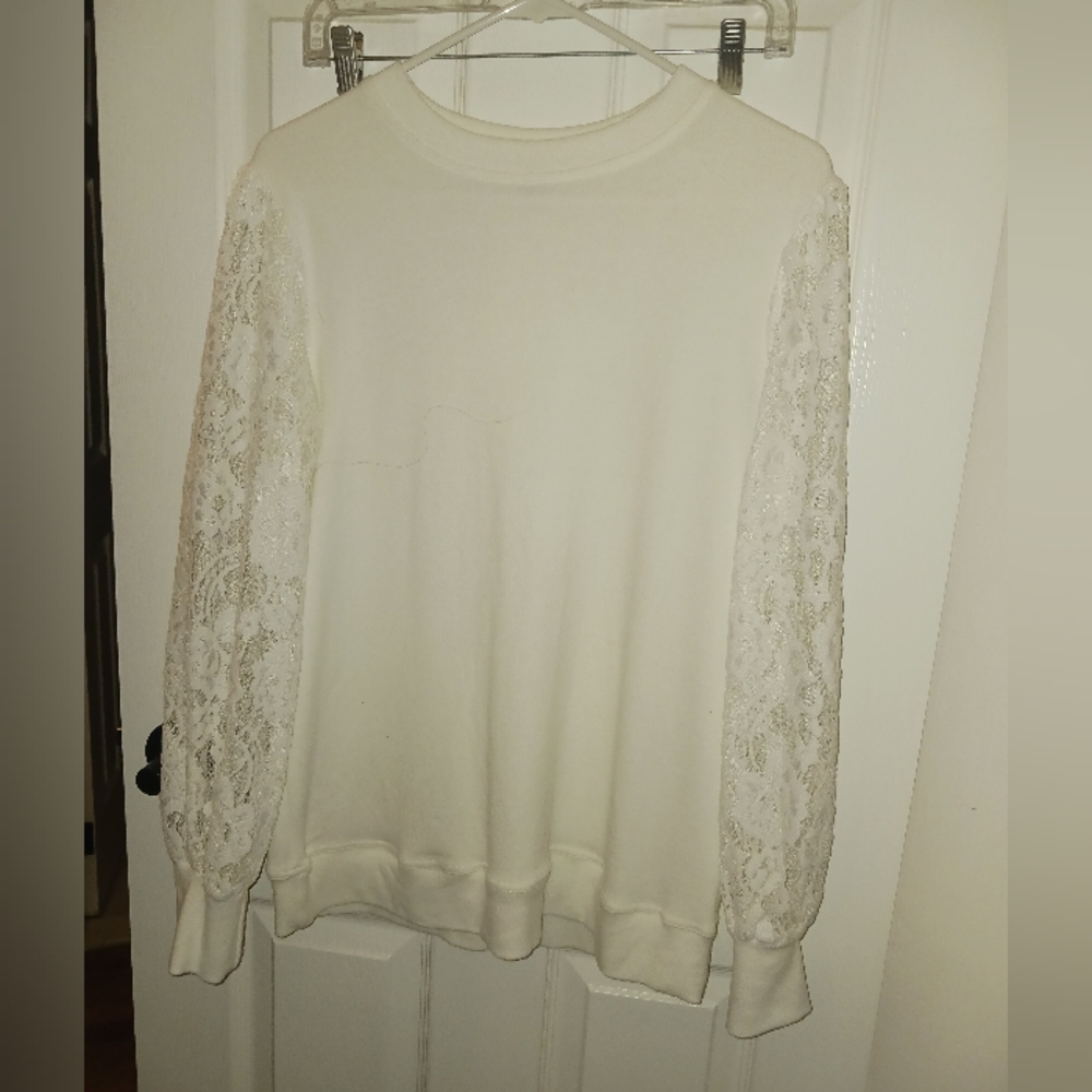 White lace shirt